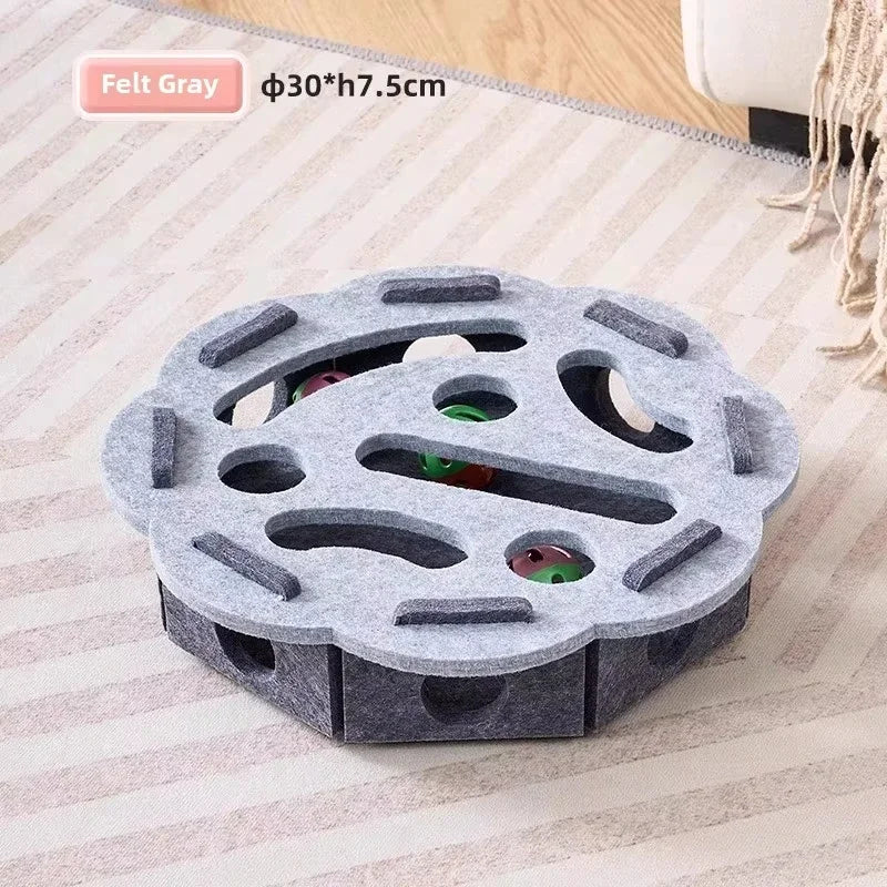 Cat Puzzle Toy with Ball for Indoor Cats